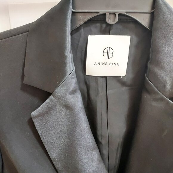 ANINE BING Black AdANINE BING Black Ade Tuxedo Blazer - Picture 3 of 8